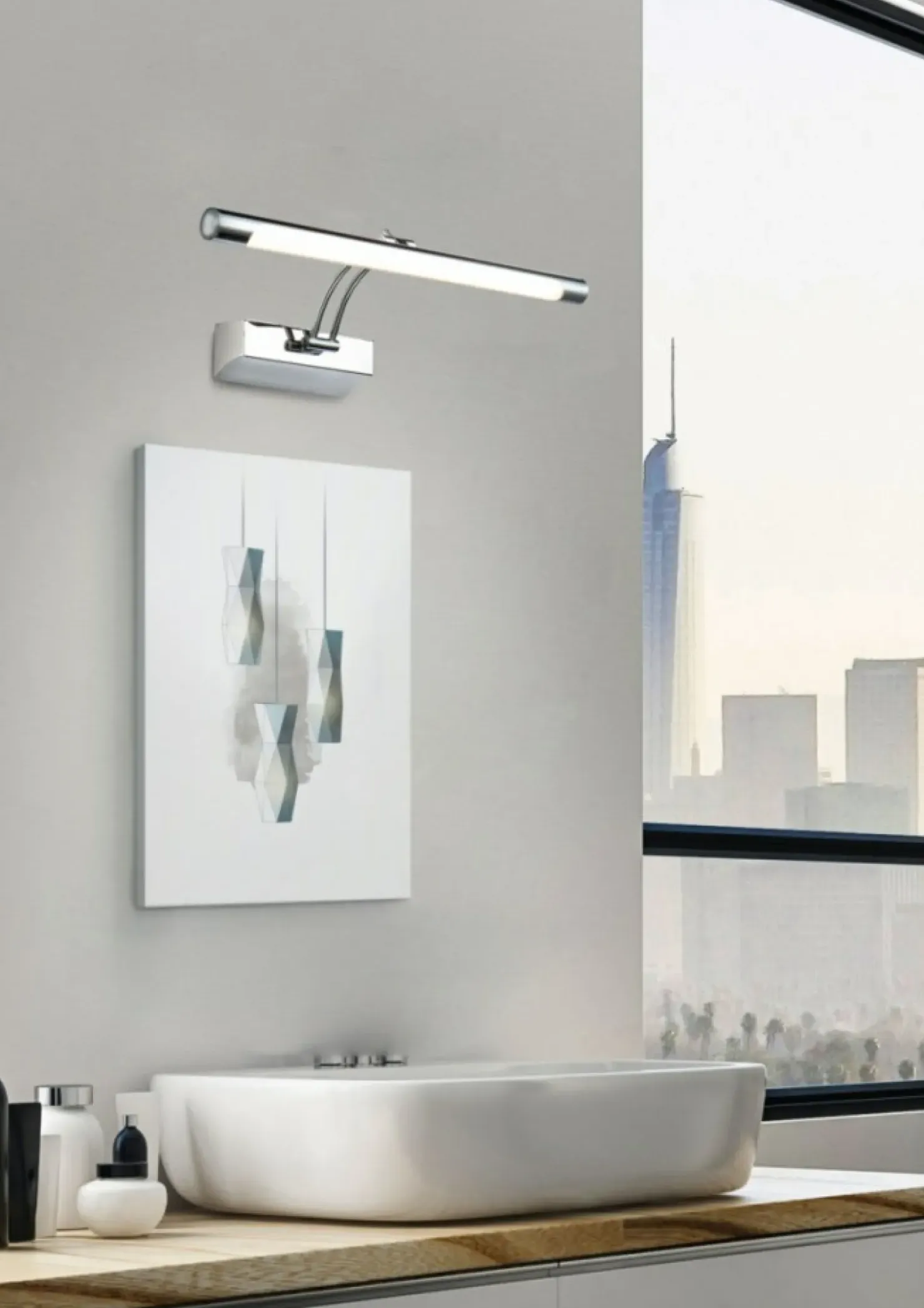 Chromowana lampa nad lustro LED MIR003WL-L12CH FINO | Kaja Oświetlenie*Sklep Kaja Fashion