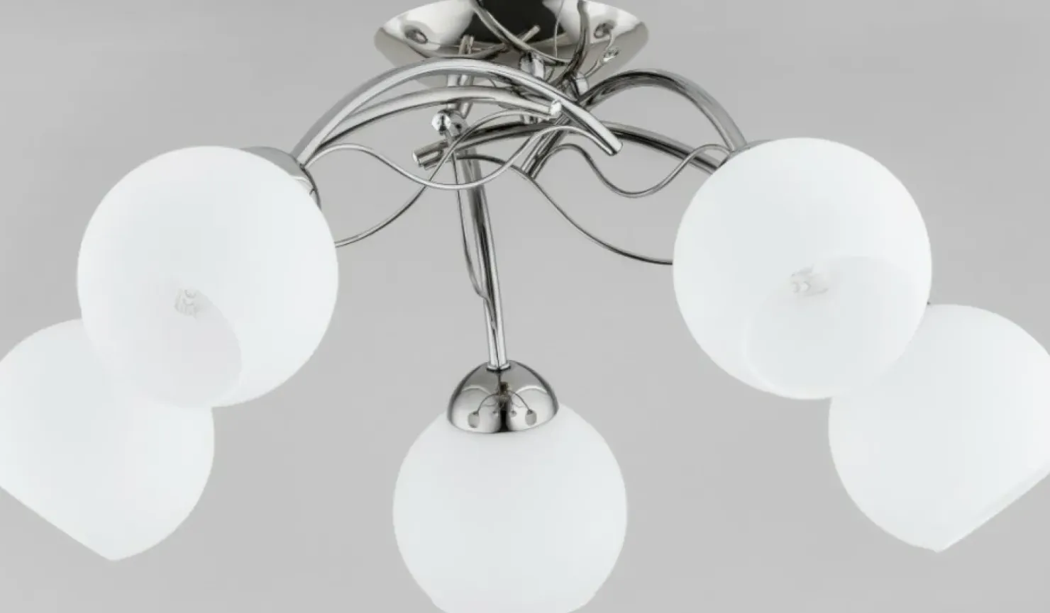 Sale Sklep Kaja Chromowana lampa sufitowa z mlecznymi kloszami AL 28345 | Kaja