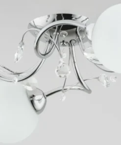 Flash Sale Sklep Kaja Chromowana lampa sufitowa z kryształami AL 28524 | Kaja