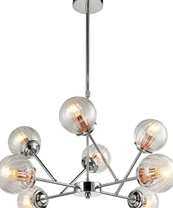 Outlet Sklep Kaja owana lampa sufitowa do salonu 38-67289 BEST | Kaja Oświetlenie chrom