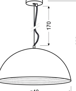 owana lampa wisząca z kloszem 40cm 31-26378 DORADA | Kaja*Sklep Kaja Discount