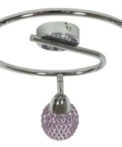 Chromowana lampa z ozdobnymi kloszami 98-06936 CLEAR | Kaja*Sklep Kaja Shop