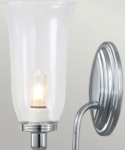 Chromowany kinkiet ścienny z kloszem BATH-BLAKE2-PC z serii BLAKE*Sklep Kaja Online