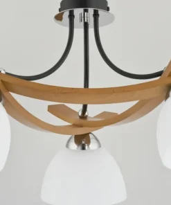 Ciekawa lampa sufitowa z elementami z drewna AL 22993 | Kaja*Sklep Kaja Store