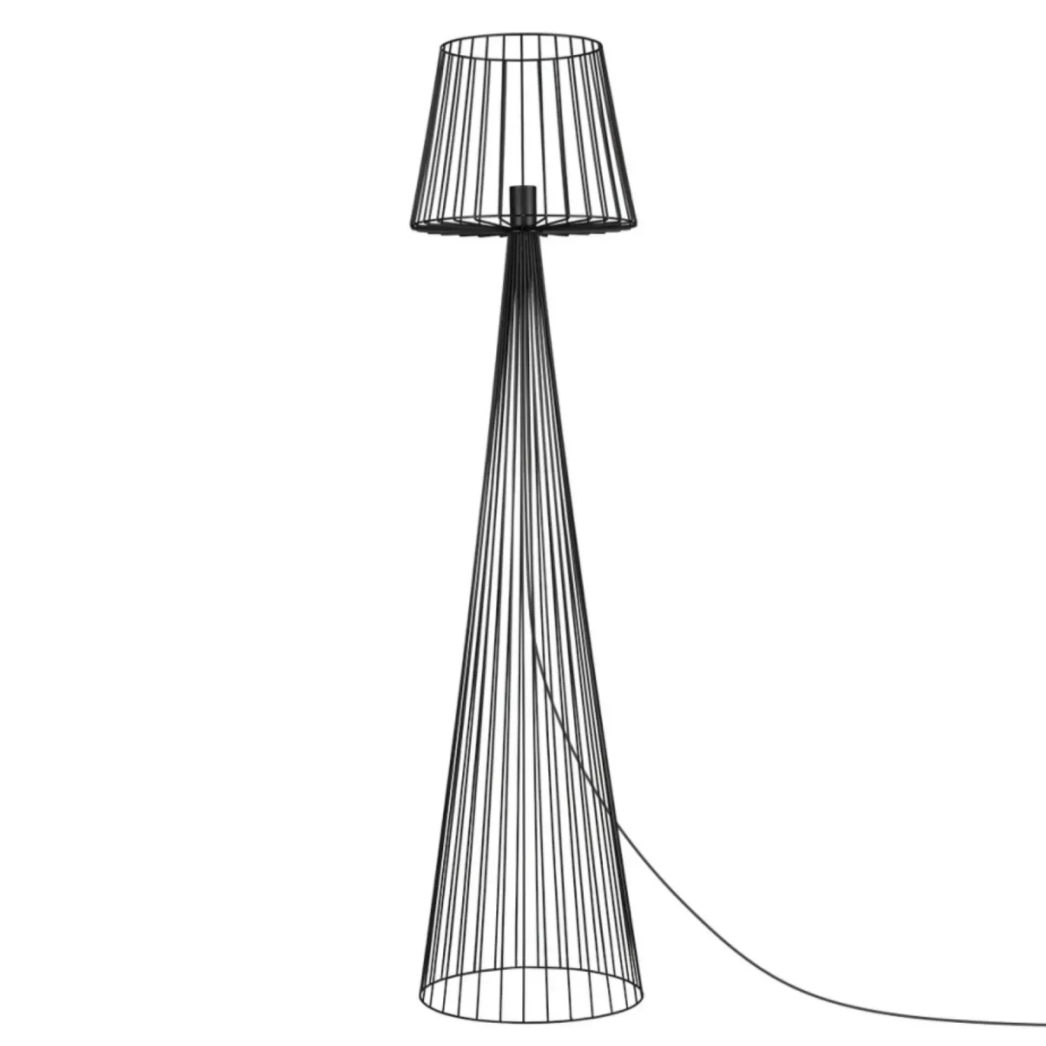 Czarna, druciana lampa stojąca K-4643 SOUL BLACK | Kaja Oświetlenie*Sklep Kaja Store