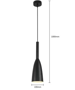 New Sklep Kaja Czarna, industrialna lampa wisząca LP-181/1P BK SOLIN | Kaja