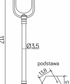 Czarna, klasyczna lampa ogrodowa na nodze K 5002/2/O z serii PRINCE | Kaja Oświe*Sklep Kaja Hot