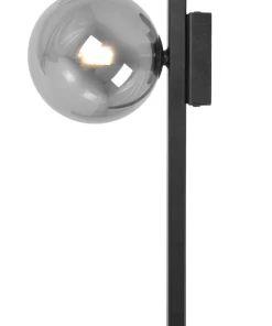 Czarna lampa ścienna, kinkiet z grafitowym kloszem K-5467 z serii PAXI*Sklep Kaja Outlet