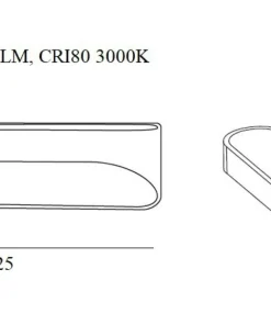 Czarna lampa ścienna LED dwukierunkowa MX W0278 ZAFIRA | Kaja*Sklep Kaja Discount