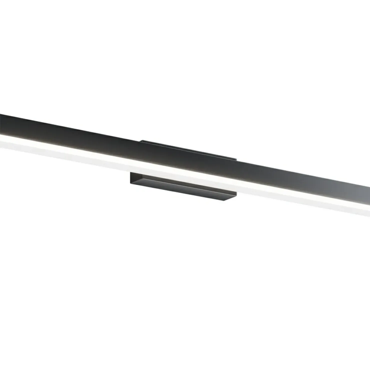 Czarna lampa ścienna LED nad lustro 60cm MIR012WL-L14B4K FICHTE*Sklep Kaja Cheap