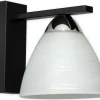 Czarna lampa ścienna, stożkowy klosz O3270 K1 CZA + CH z serii BAFER*Sklep Kaja Clearance