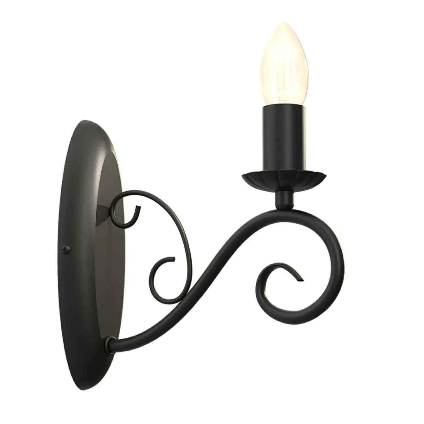 Czarna lampa ścienna świecznik retro LX 5778 MAURO | Kaja Oświetlenie*Sklep Kaja Flash Sale