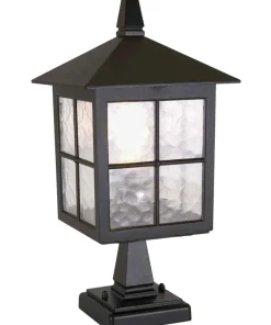 Czarna lampa cokołowa, stojąca BL25-BLACK z serii WINCHESTER*Sklep Kaja Outlet