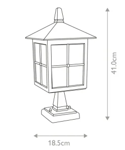 Czarna lampa cokołowa, stojąca BL25-BLACK z serii WINCHESTER*Sklep Kaja Outlet
