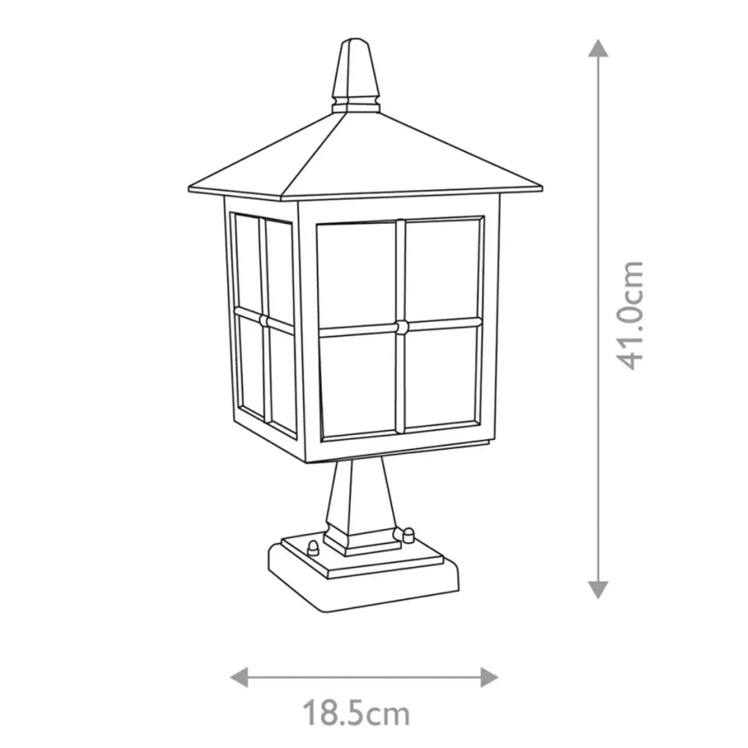 Czarna lampa cokołowa, stojąca BL25-BLACK z serii WINCHESTER*Sklep Kaja Outlet