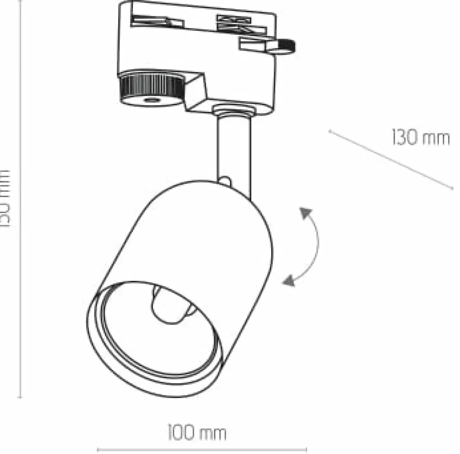 Czarna lampa do szynoprzewodu 1-fazowego TK 4498 TRACER | Kaja*Sklep Kaja Best