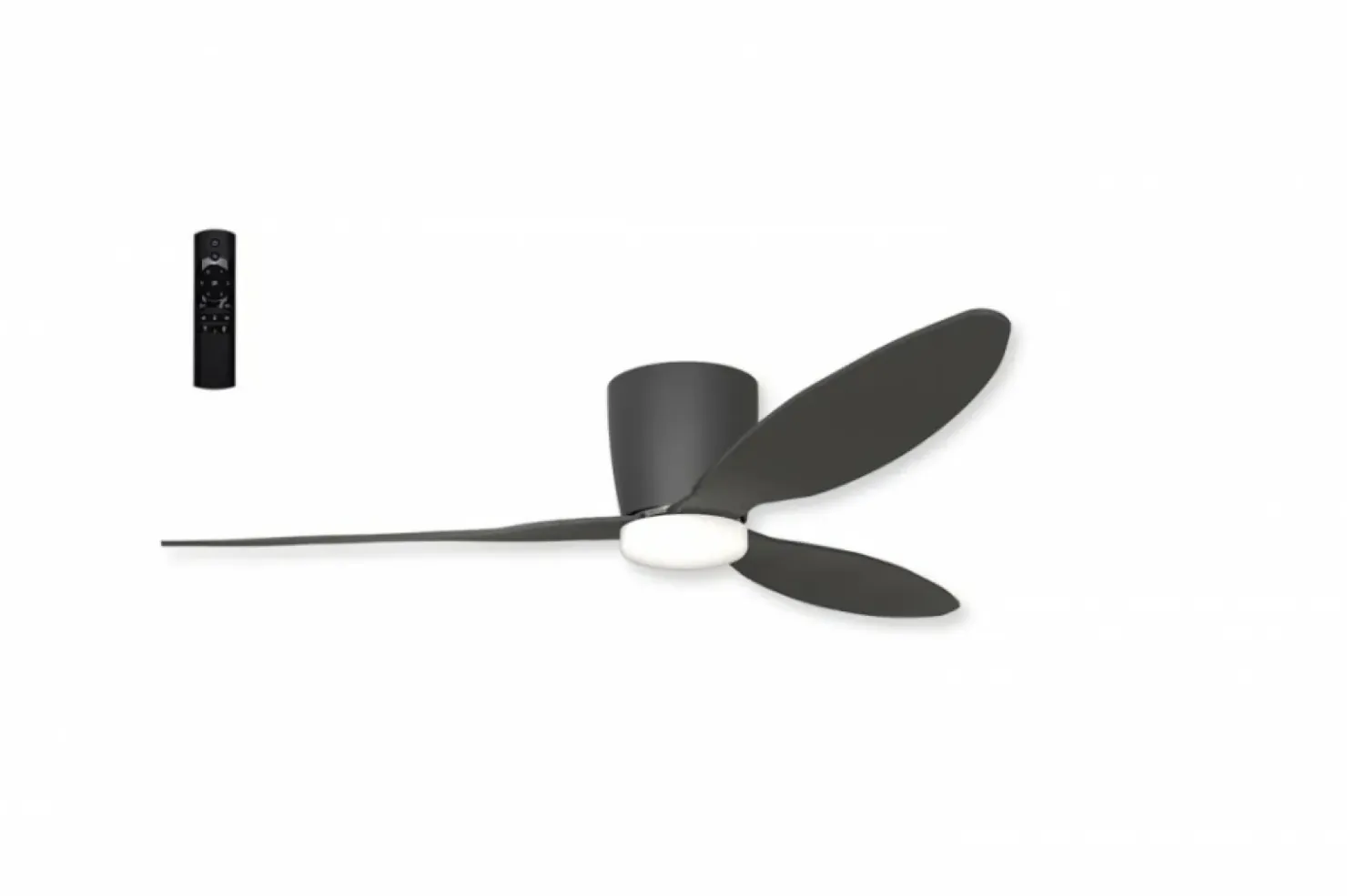 Czarna lampa LED z wentylatorem sterowana AZ4448 VENETI | Kaja*Sklep Kaja Clearance