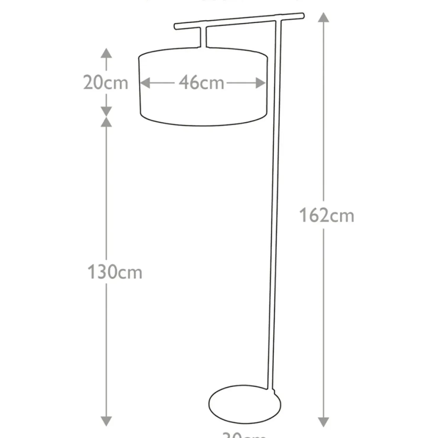 Czarna lampa podłogowa z abażurem BALANCE-FL-BKPB z serii BALANCE*Sklep Kaja Discount