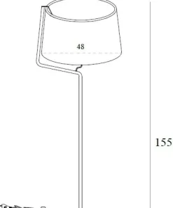 Czarna lampa podłogowa z abażurem MX F0036 CHICAGO | Kaja Oświetlenie*Sklep Kaja Cheap