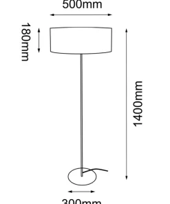 Czarna lampa podłogowa z beżowym abażurem ANT 2019 LAMEGO | Kaja*Sklep Kaja Best Sale