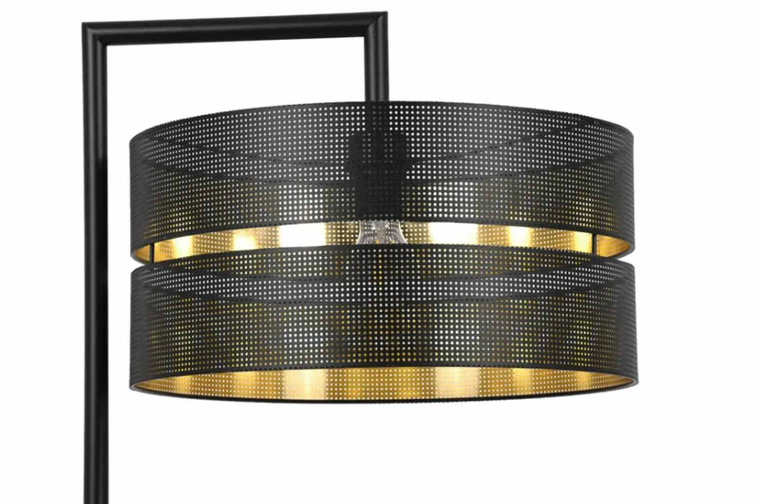 Czarna lampa podłogowa z dekoracyjnym abażurem K-5225 z serii ZIMBO*Sklep Kaja Cheap