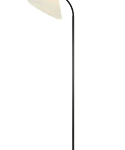 Czarna lampa podłogowa z ozdobnym abażurem 108568 z serii MIRA | Kaja*Sklep Kaja Clearance