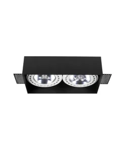 Czarna lampa podtynkowa, dwa źródła światła 9403 | Kaja Oświetlenie*Sklep Kaja Hot