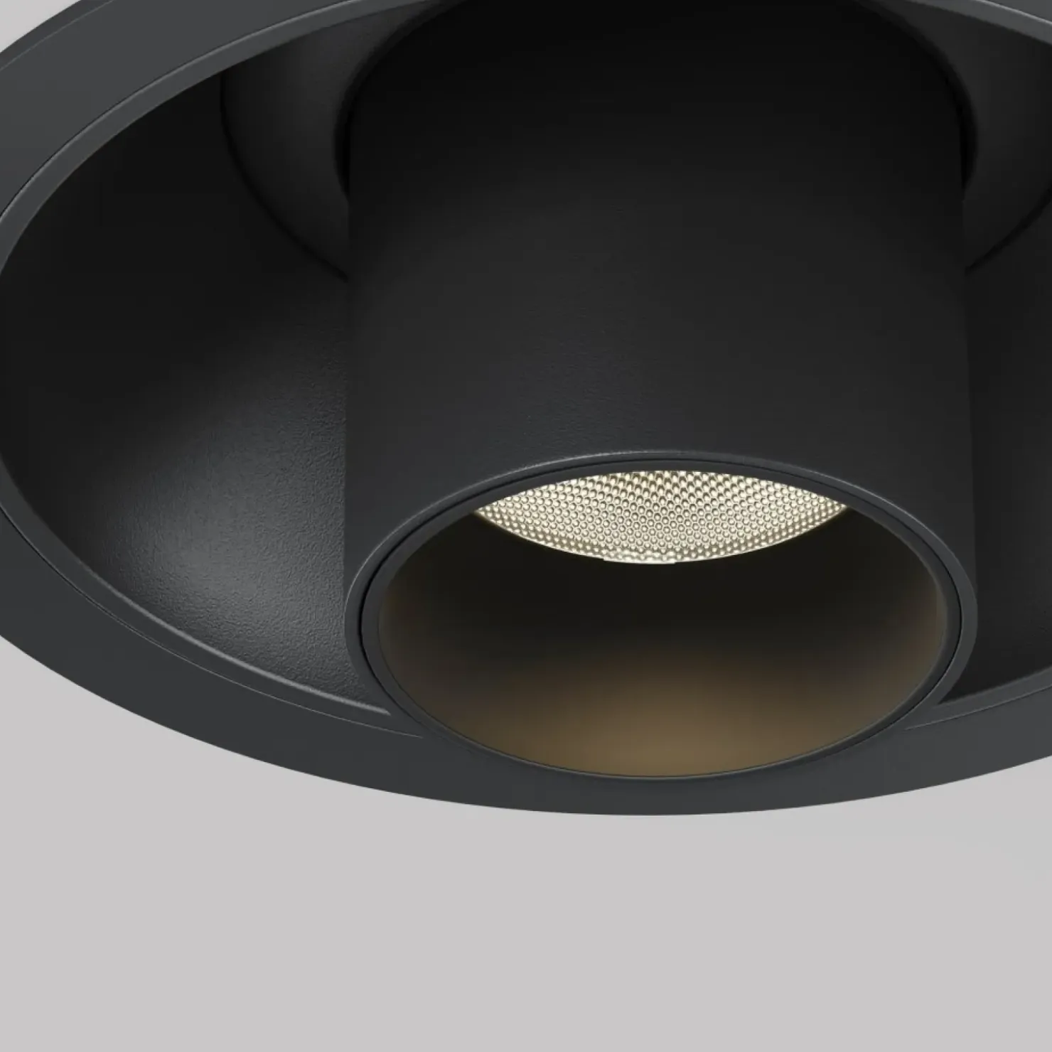 Czarna lampa podtynkowa, wpuszczana C140RS-L200-7W3K-B z serii FOCUS T*Sklep Kaja Hot