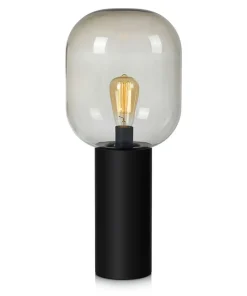 Czarna lampa stołowa klosz w kształcie żarówki 107479| Kaja*Sklep Kaja Fashion