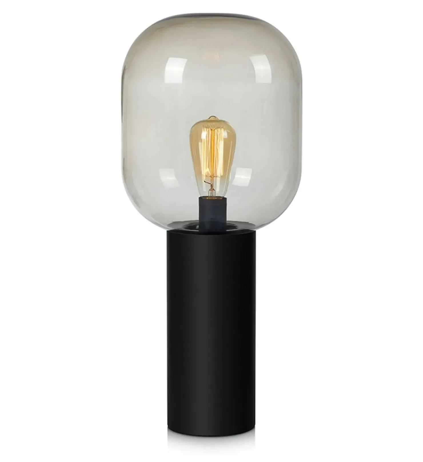 Czarna lampa stołowa klosz w kształcie żarówki 107479| Kaja*Sklep Kaja Fashion