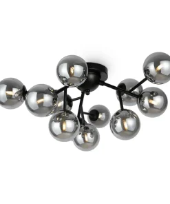 Cheap Sklep Kaja Czarna lampa sufitowa, grafitowe klosze MOD545CL-12B z serii DALLAS czarnymatowy