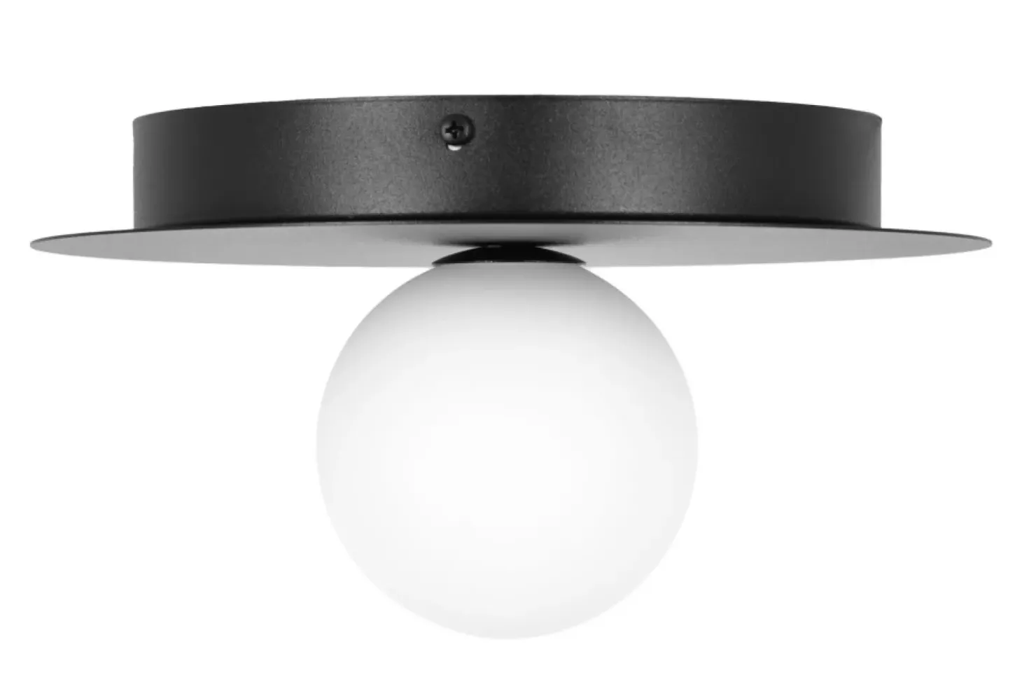 Czarna lampa sufitowa z białym kloszem ⌀10 cm K-5438 z serii ROBIN*Sklep Kaja Hot