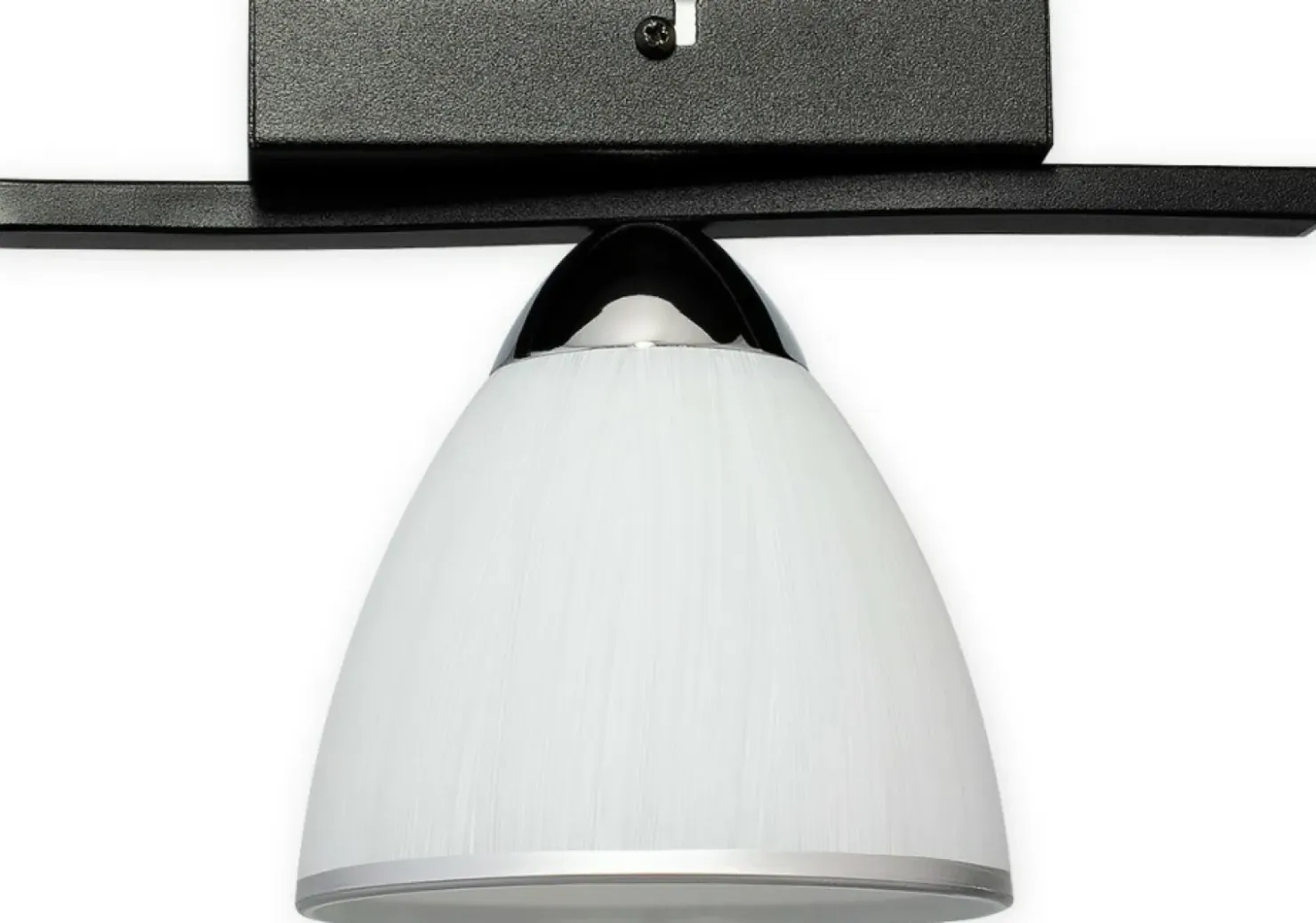 Czarna lampa sufitowa z białym kloszem O3251 P1 CZA + CH z serii FABER*Sklep Kaja Shop