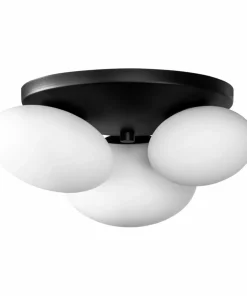 Czarna lampa sufitowa z białymi kloszami ZM 1190 OMI | Kaja*Sklep Kaja Discount