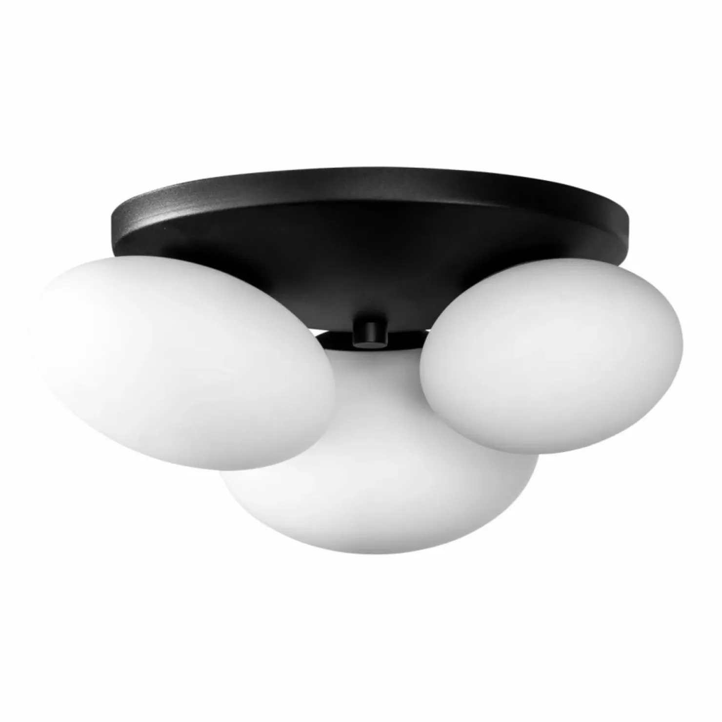 Czarna lampa sufitowa z białymi kloszami ZM 1190 OMI | Kaja*Sklep Kaja Discount