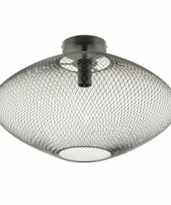 Czarna lampa sufitowa z drucianym kloszem A8193-MBK ORION | Kaja*Sklep Kaja New