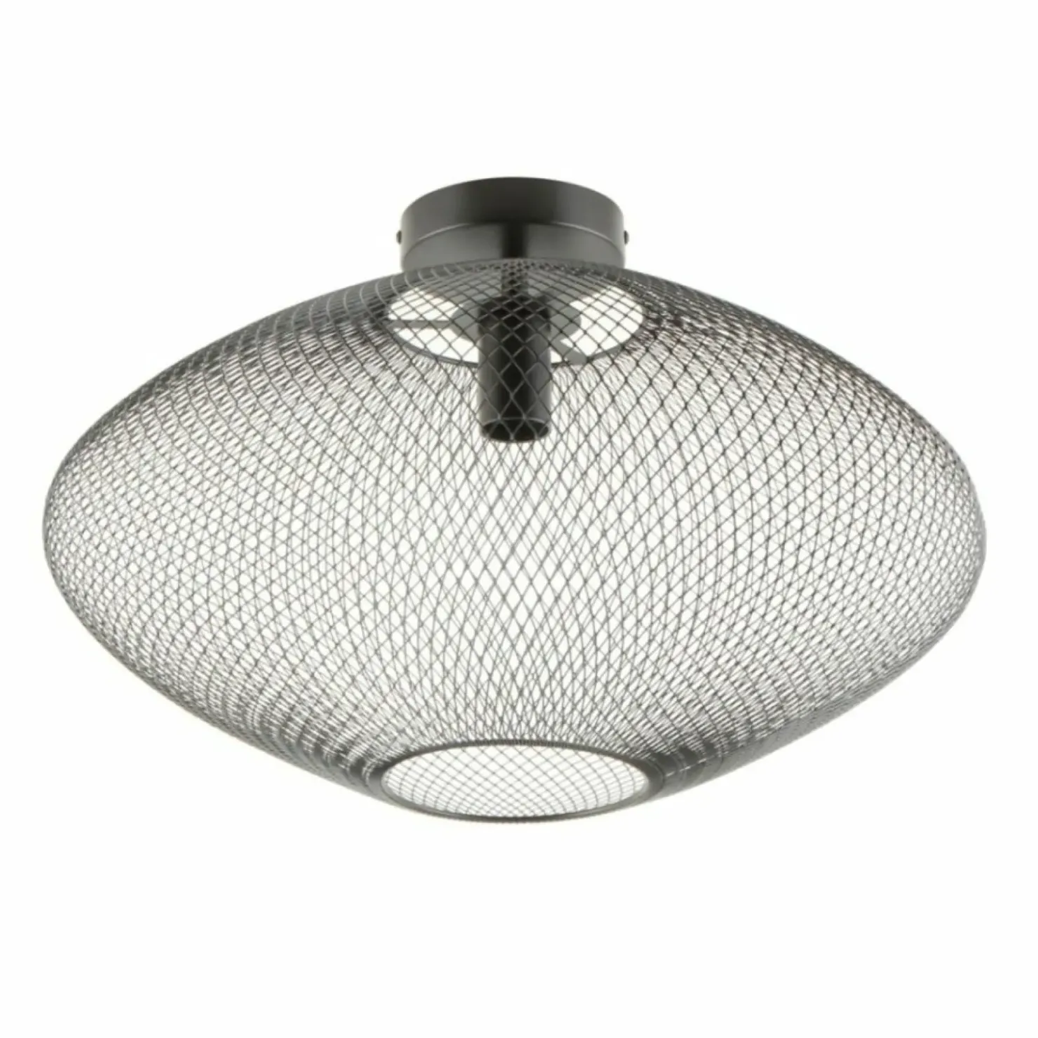 Czarna lampa sufitowa z drucianym kloszem A8193-MBK ORION | Kaja*Sklep Kaja New