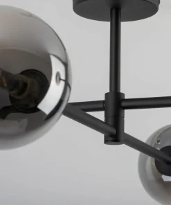 Best Sklep Kaja Czarna lampa sufitowa z grafitowymi kloszami TK 6235 SARIUS | Kaja