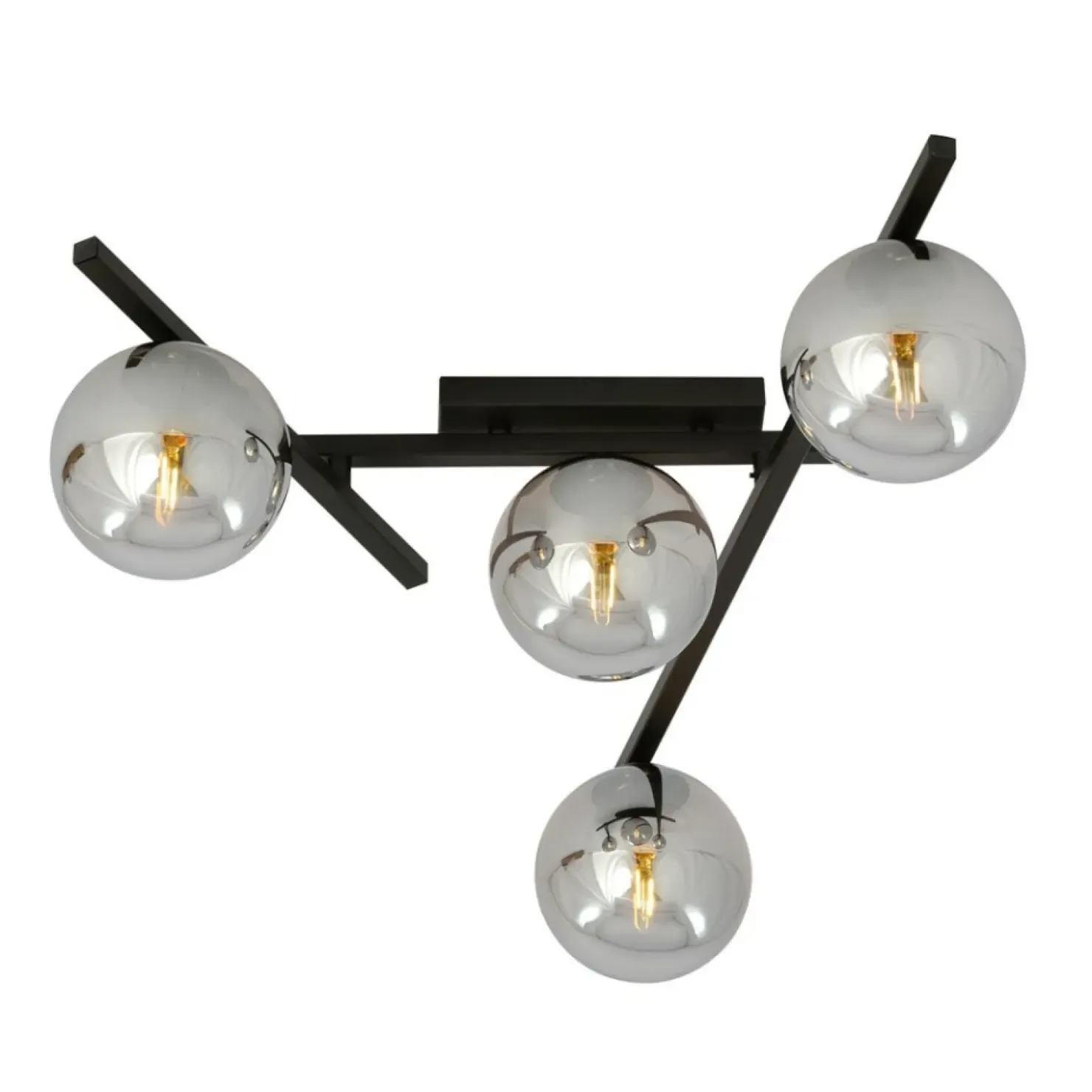 Czarna lampa sufitowa z kloszami, do sypialni 1104/4 SMART | Kaja*Sklep Kaja Fashion