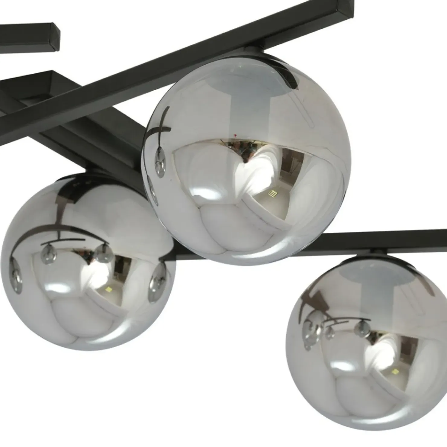 Czarna lampa sufitowa z kloszami, do sypialni 1104/4 SMART | Kaja*Sklep Kaja Fashion