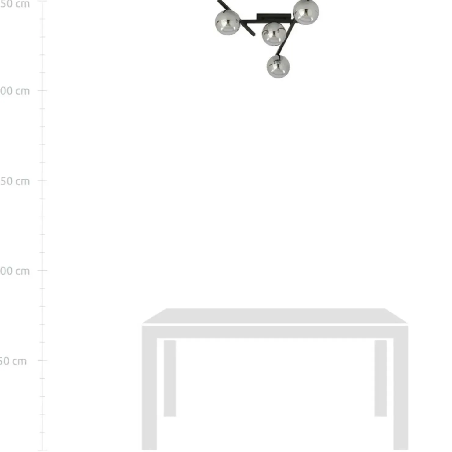 Czarna lampa sufitowa z kloszami, do sypialni 1104/4 SMART | Kaja*Sklep Kaja Fashion