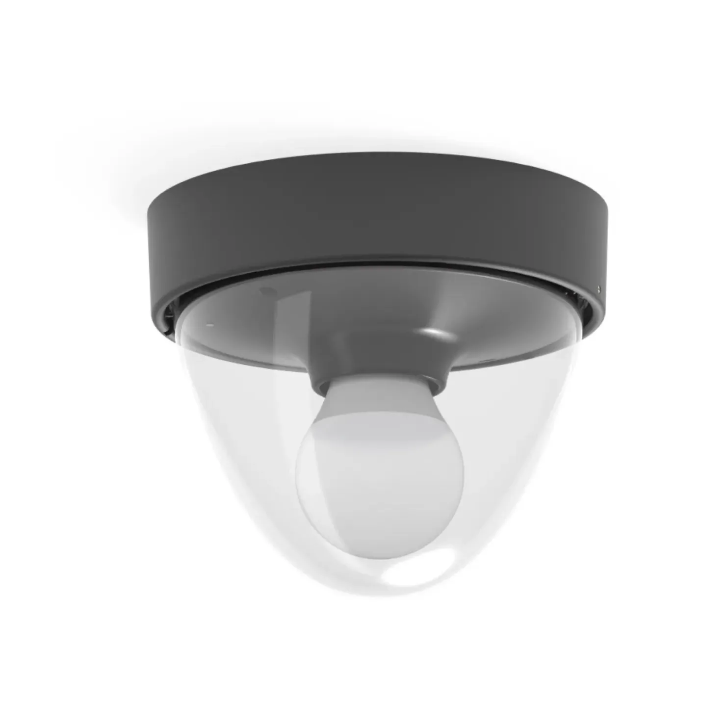 Czarna lampa sufitowa z kloszem, ochrona IP44 7978 | Kaja Oświetlenie*Sklep Kaja Best