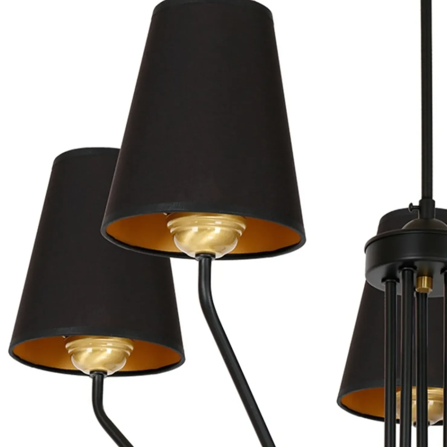 Best Sale Sklep Kaja Czarna lampa sufitowa z ozdobnymi abażurami MLP4913 z serii VICTORIA | Kaja Oświ