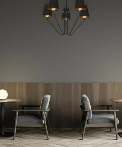 Best Sale Sklep Kaja Czarna lampa sufitowa z ozdobnymi abażurami MLP4913 z serii VICTORIA | Kaja Oświ