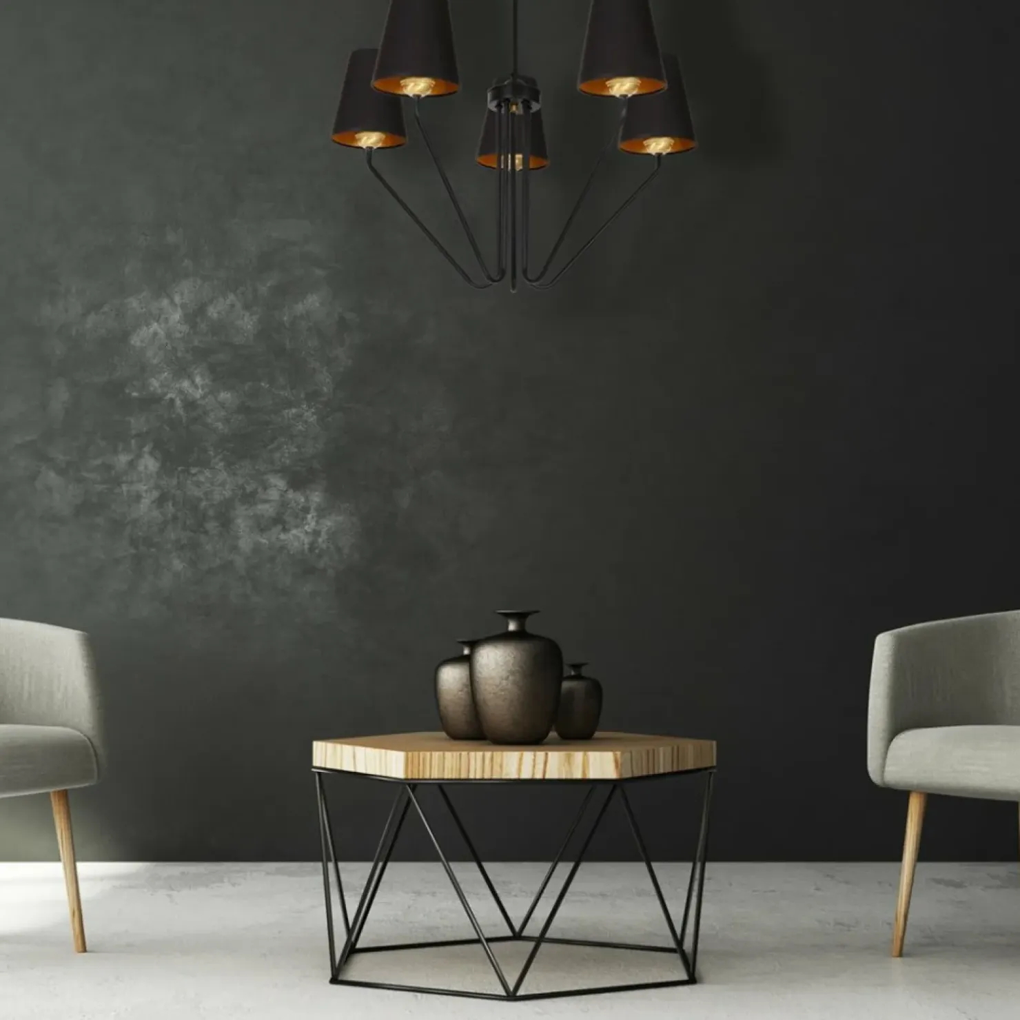 Best Sale Sklep Kaja Czarna lampa sufitowa z ozdobnymi abażurami MLP4913 z serii VICTORIA | Kaja Oświ