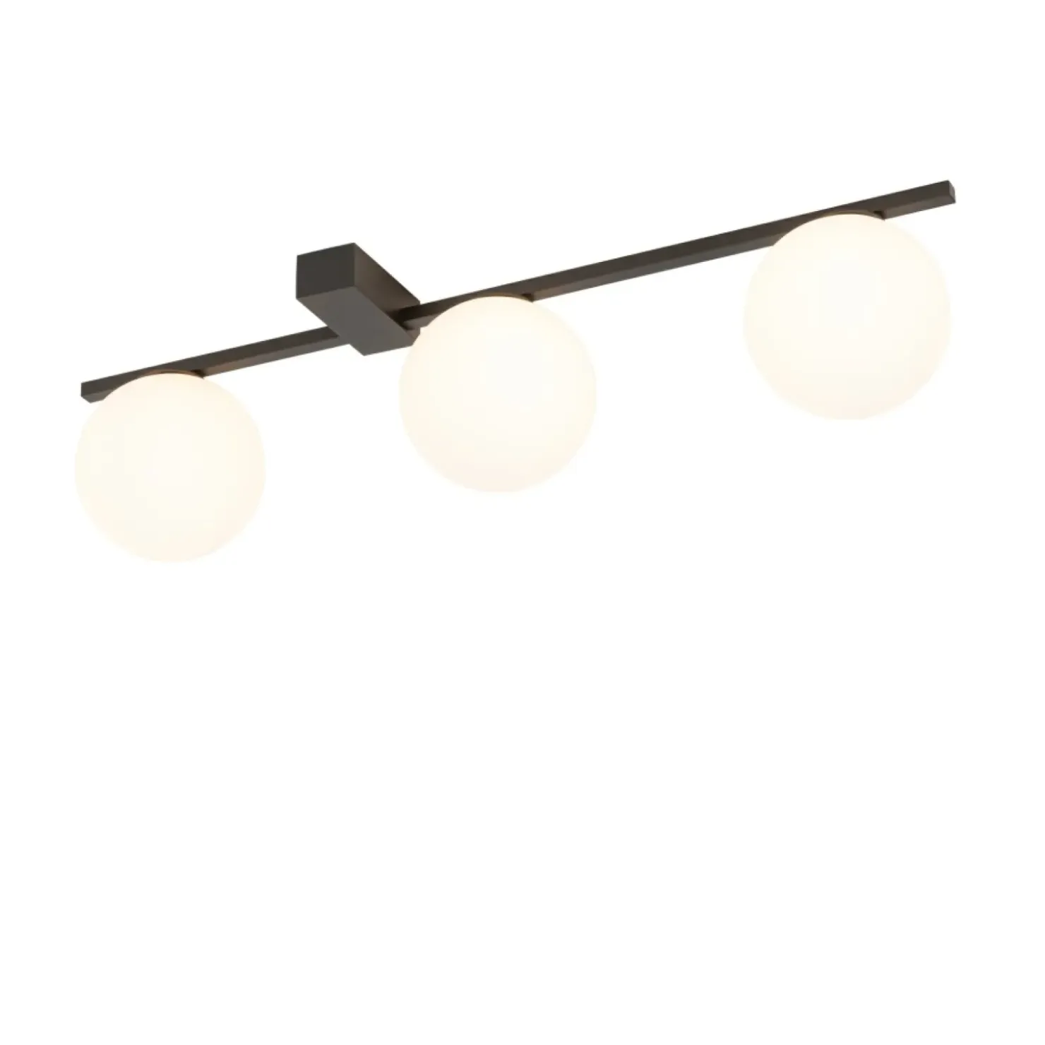 Czarna lampa sufitowa z trzema okrągłymi kloszami 10301 PIK | Kaja*Sklep Kaja Fashion