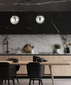 Cheap Sklep Kaja Czarna lampa sufitowa z wygiętym w łuk stelażem 1287/2 z serii ARCHI