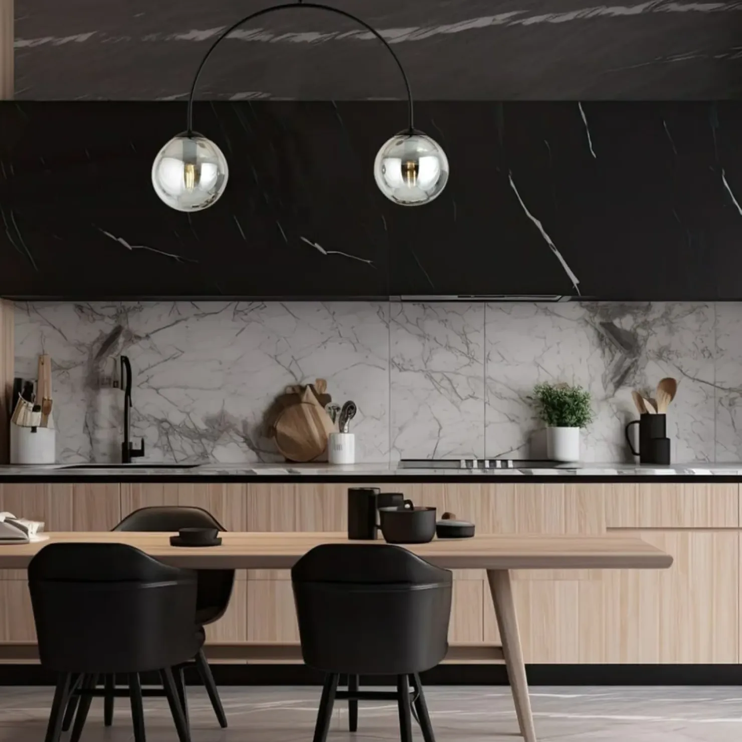 Cheap Sklep Kaja Czarna lampa sufitowa z wygiętym w łuk stelażem 1287/2 z serii ARCHI