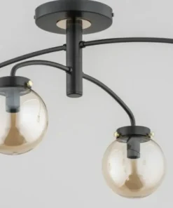 Sale Sklep Kaja Czarna lampa sufitowa ze złotymi akcentami AL 62187 | Kaja