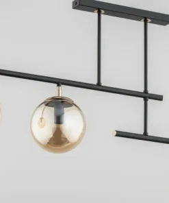 Outlet Sklep Kaja Czarna lampa sufitowa ze złotymi akcentami AL 63032 | Kaja